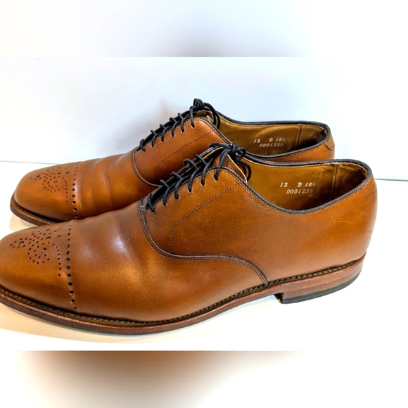 Allen Edmonds Dryden Brown Oxfords ShoesSz 12 D For Men Made In